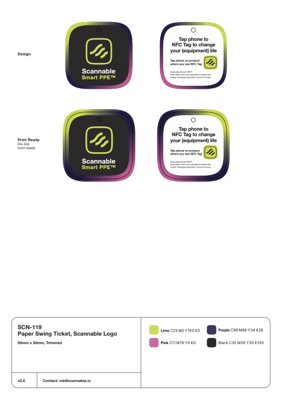 SCN-119 Standard hangtag