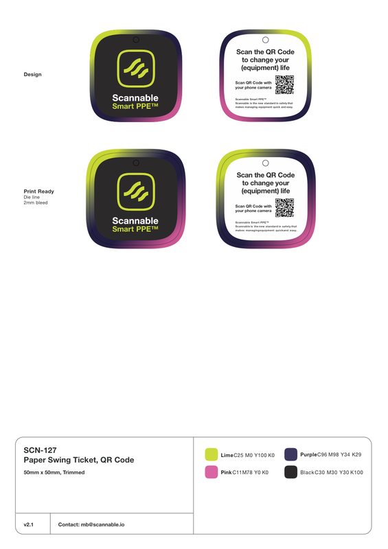SCN-127 QR Code hangtag