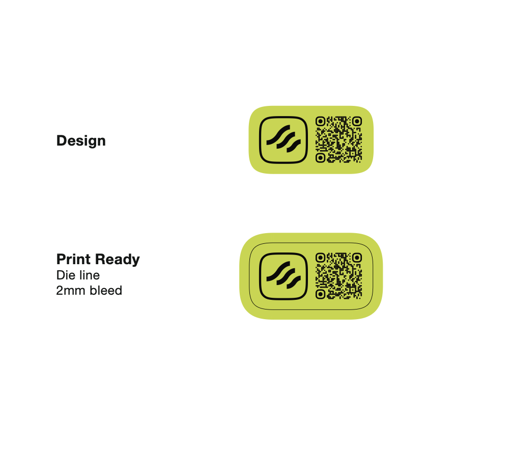 SCN-130 2D code sticker