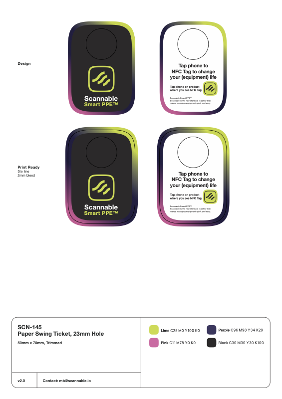 SCN-145 23mm Hole hangtag